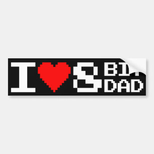 Pegatina Para Coche I <3 8BitDad