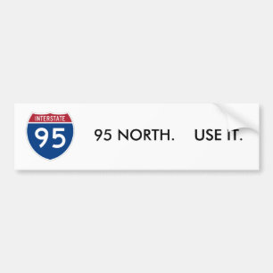 Pegatina Para Coche I-95_svg, 95 DEL NORTE. UTILÍCELO