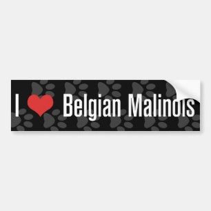 Pegatina Para Coche I belga (del corazón) Malinois