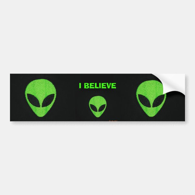 Pegatina Para Coche I BELIEVE. alien bumper sticker (Frente)