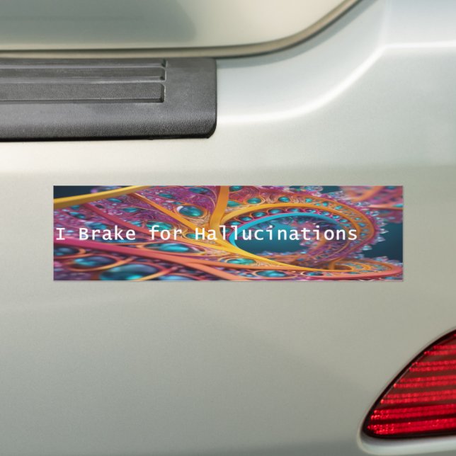 Pegatina Para Coche I Brake for Hallucinations (en coche)