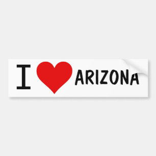 PEGATINA PARA COCHE I CORAZÓN ARIZONA