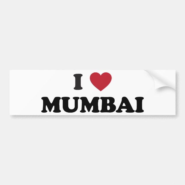 Pegatina Para Coche I corazón Bombay la India (Frente)