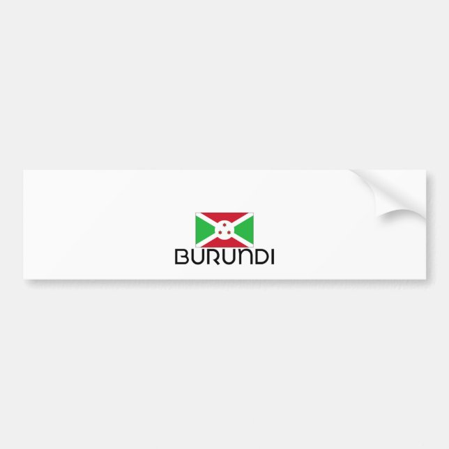 PEGATINA PARA COCHE I CORAZÓN BURUNDI (Frente)