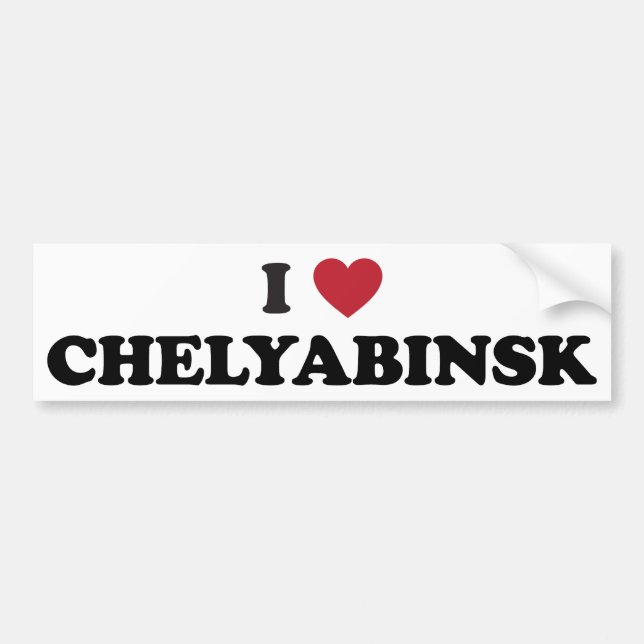 Pegatina Para Coche I corazón Cheliábinsk Rusia (Frente)