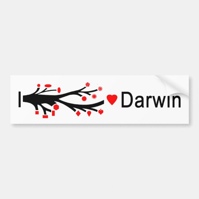 Pegatina Para Coche I corazón Darwin (Frente)