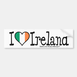 PEGATINA PARA COCHE I CORAZÓN IRLANDA