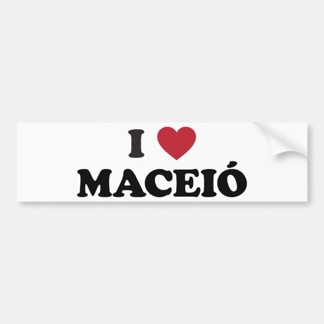 Pegatina Para Coche I corazón Maceió el Brasil (Frente)
