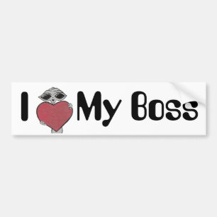Pegatina Para Coche I corazón mi extranjero de Boss