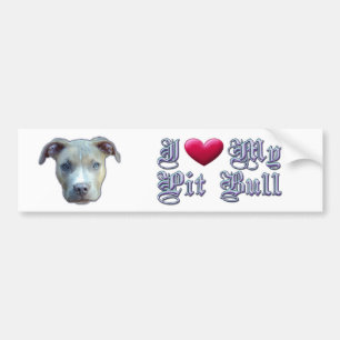 Pegatina Para Coche I corazón mi pitbull Bumpersticker