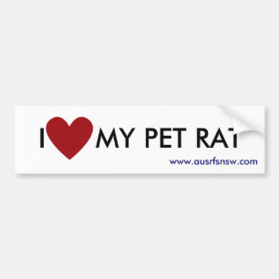 Pegatina Para Coche I (corazón) MI RATA del MASCOTA