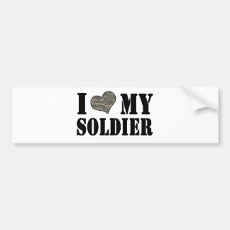 Pegatina Para Coche I corazón mi soldado