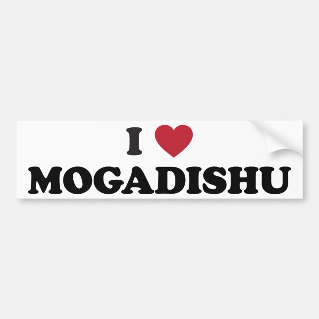 Pegatina Para Coche I corazón Mogadishu Somalia (Frente)