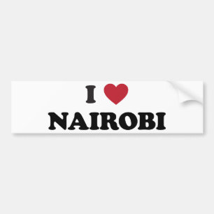 Pegatina Para Coche I corazón Nairobi Kenia