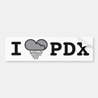 Pegatina Para Coche I corazón PDX - nube de lluvia en forma de corazón