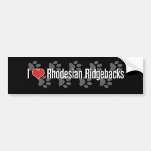 Pegatina Para Coche I (corazón) Rhodesian Ridgebacks