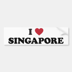 Pegatina Para Coche I corazón Singapur
