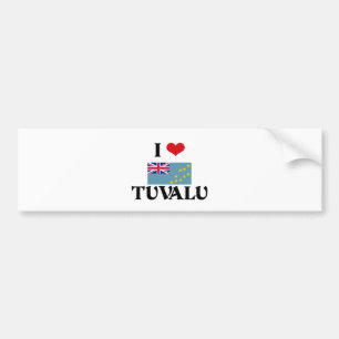 PEGATINA PARA COCHE I CORAZÓN TUVALU