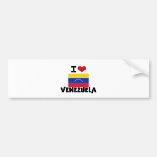 PEGATINA PARA COCHE I CORAZÓN VENEZUELA