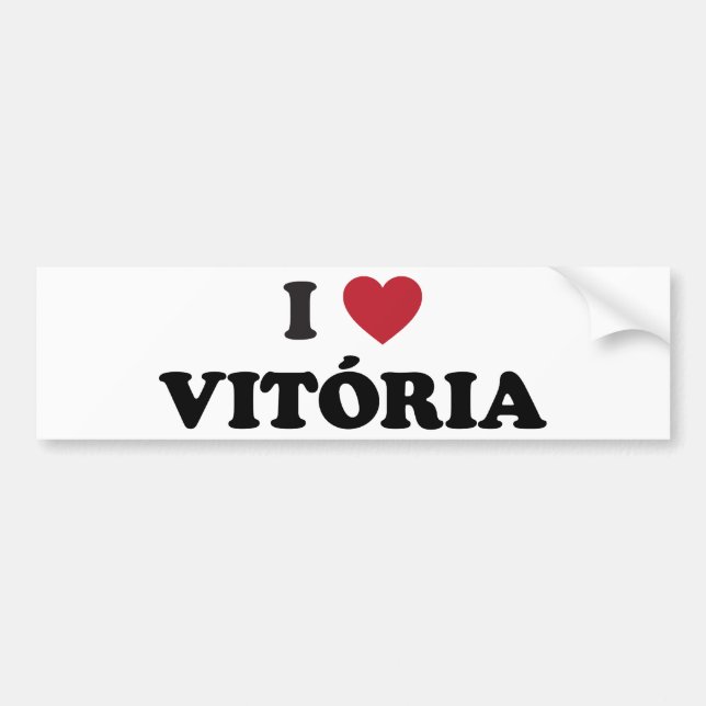 Pegatina Para Coche I corazón Vitória el Brasil (Frente)