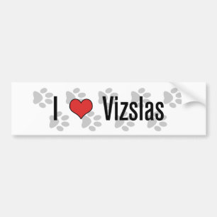 Pegatina Para Coche I (corazón) Vizslas