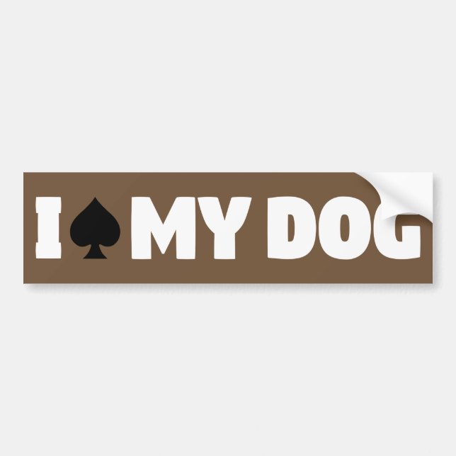 Pegatina Para Coche I espada mi perro (Spayed mi perro) (Frente)