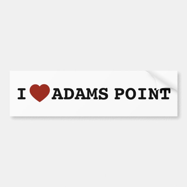 Pegatina Para Coche I heart Adams Point Bumper Sticker (Frente)