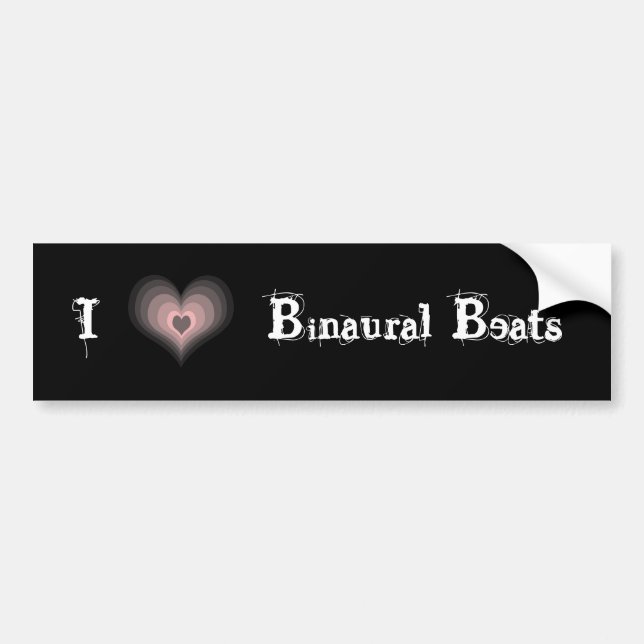 Pegatina Para Coche I Heart Binaural Beats (Frente)
