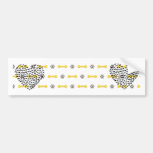 Pegatina Para Coche I Heart Dogs