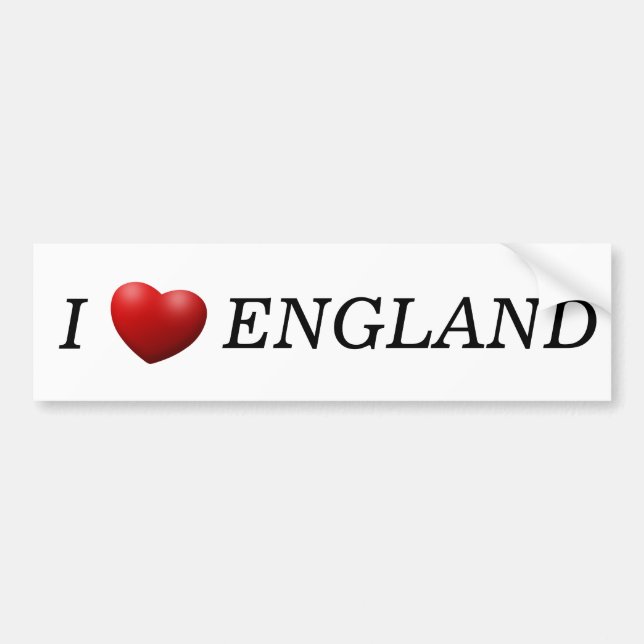 Pegatina Para Coche I Heart England bscnt (Frente)