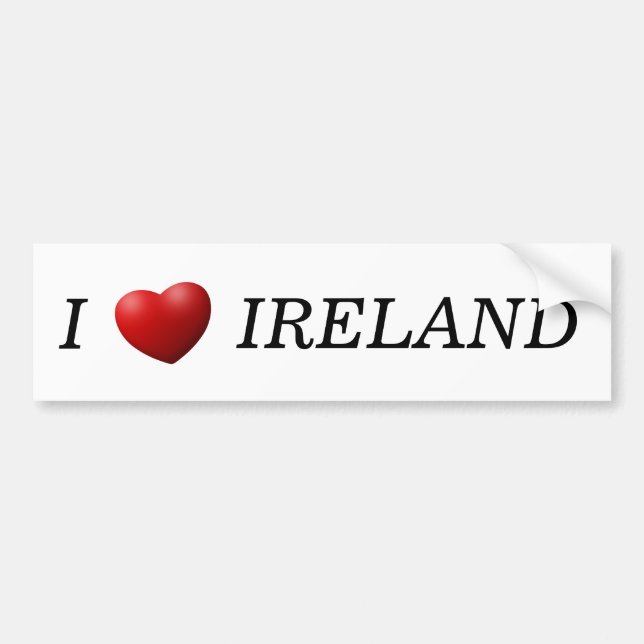 Pegatina Para Coche I Heart Ireland bscn (Frente)