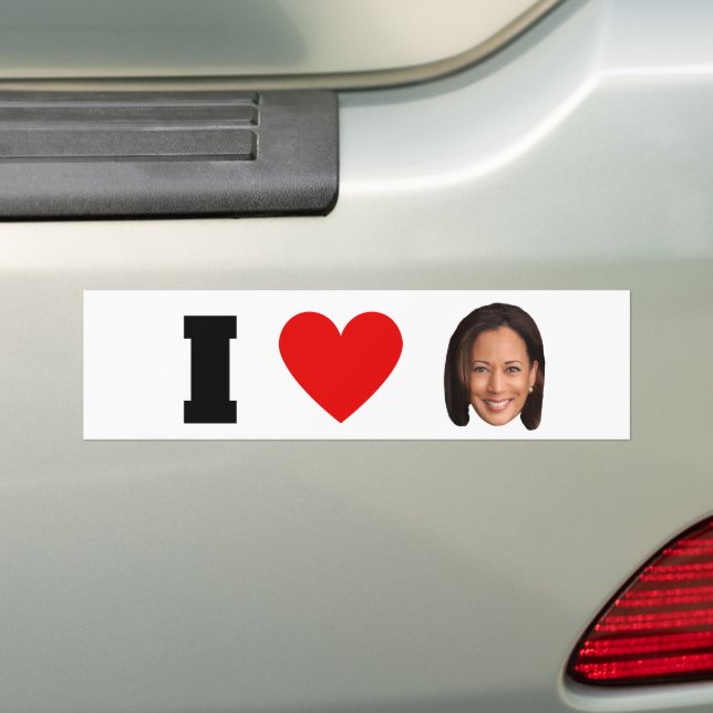 Pegatina Para Coche I Heart Kamala Harris (en coche)