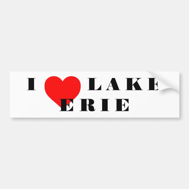 Pegatina Para Coche I heart Lake Erie (Frente)