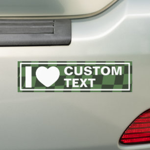 Pegatina Para Coche I Heart Personalizado Retro