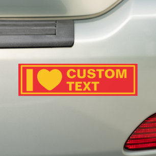 Pegatina Para Coche I Heart Personalizado Template Retro