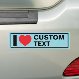 Pegatina Para Coche I Heart Personalizado Template Retro