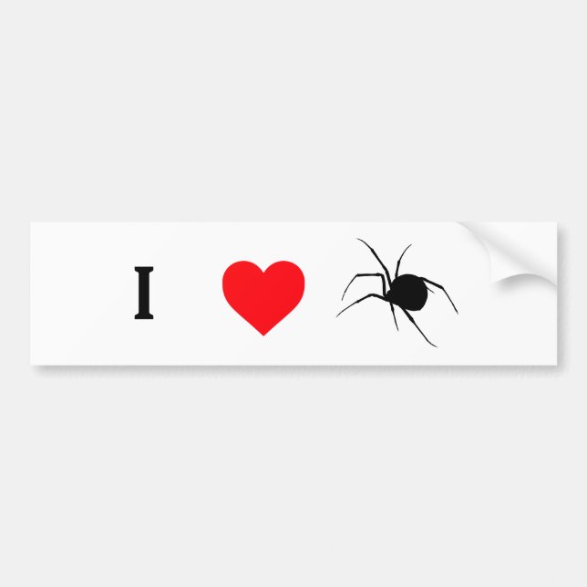 Pegatina Para Coche I Heart Spiders (Frente)
