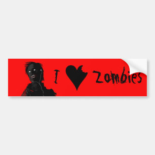 Pegatina Para Coche I Heart Zombies