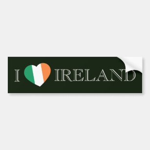 Pegatina Para Coche I Heartflag Ireland bscn
