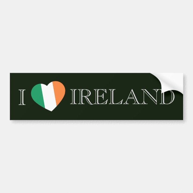 Pegatina Para Coche I Heartflag Ireland bscn (Frente)