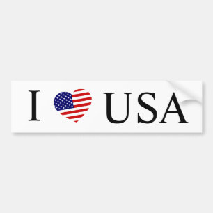 Pegatina Para Coche I Heartflag USA bscnt