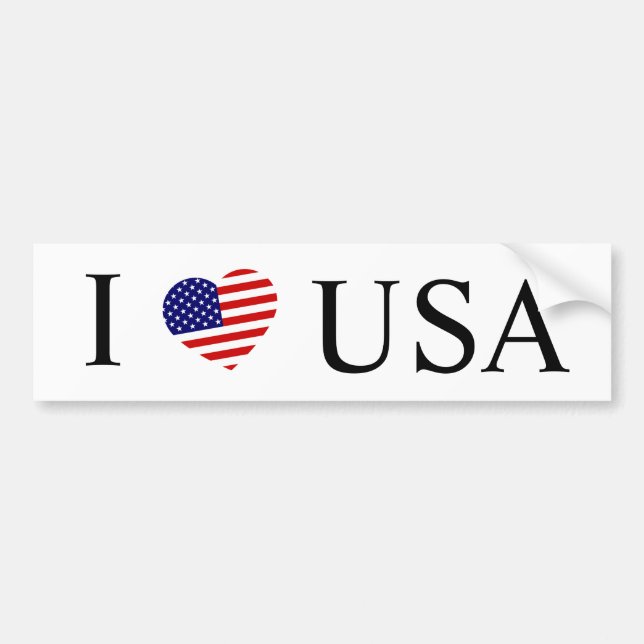 Pegatina Para Coche I Heartflag USA bscnt (Frente)