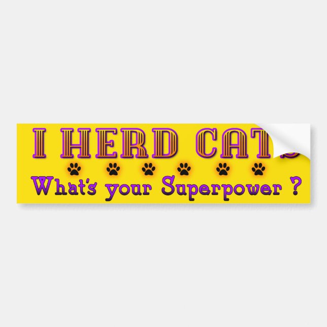 Pegatina Para Coche I Herd Cats Bumper Sticker (Frente)