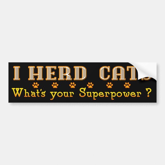 Pegatina Para Coche I Herd Cats Bumper Sticker (Frente)