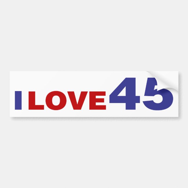 Pegatina Para Coche I Love 45 (Frente)