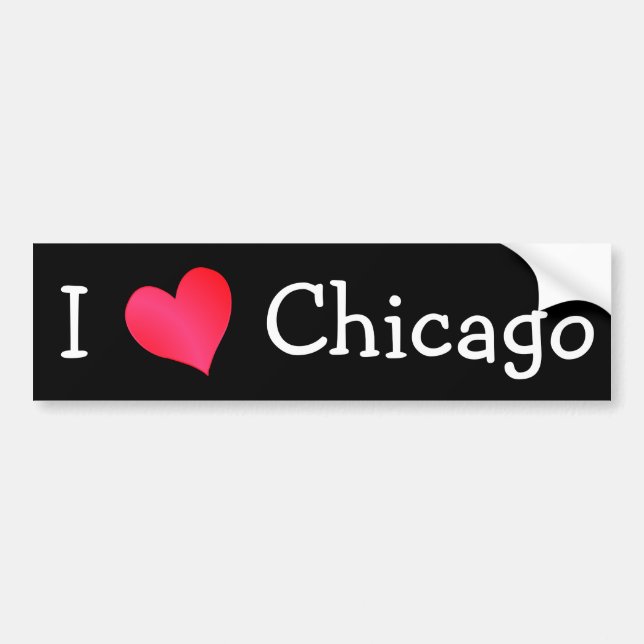 Pegatina Para Coche I Love Chicago (Frente)