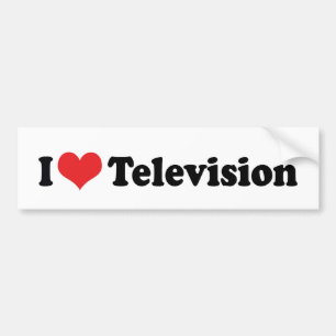Pegatina Para Coche I Love Heart Television - TV Lover