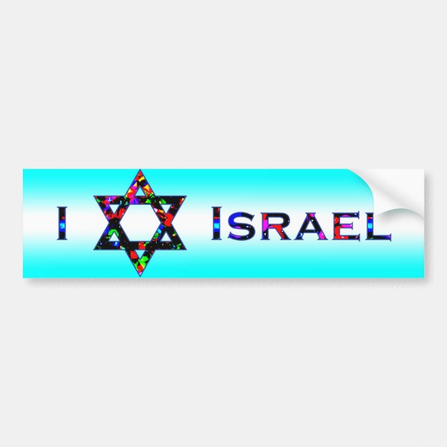 Pegatina Para Coche I (Love) Israel (Frente)