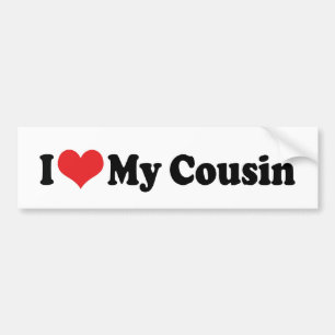 Pegatina Para Coche I Love My Cousin Bumper Sticker