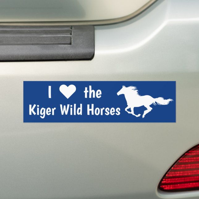 Pegatina Para Coche I Love Wild Horses Bumper Sticker (en coche)